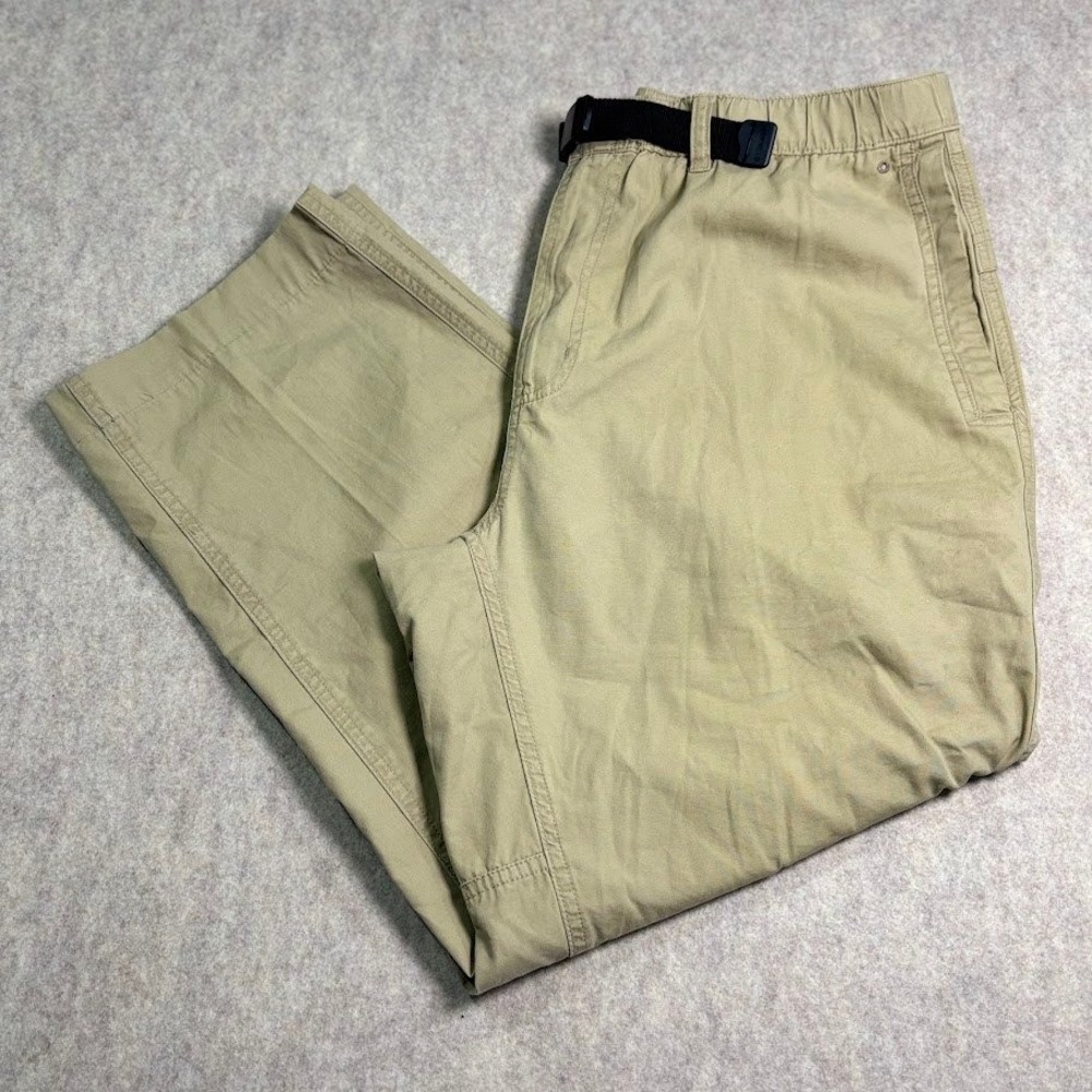 Columbia‎ Cargo Pants Mns L Tan Cotton Belted Hiking Outdoor Utility Fishing